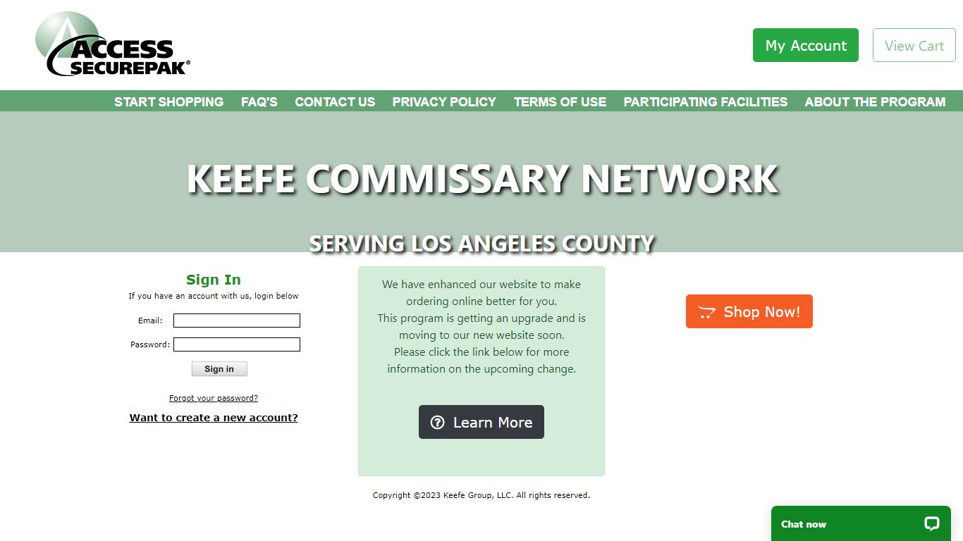 Access Securepak - LA County Package Program - Welcome